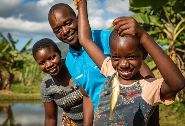 World Vision gift of a fish farm